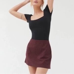Urban Outfitters Black and Red Mini Skirt